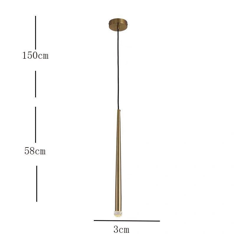 Carr Pendant Light Linear Modern, Metal, Gold, Living Rooms - Lumpaz