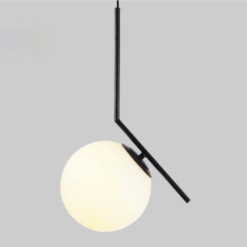 Valentina Modern Globe Metal/Glass Pendant Light, 3 Style - Lumpaz