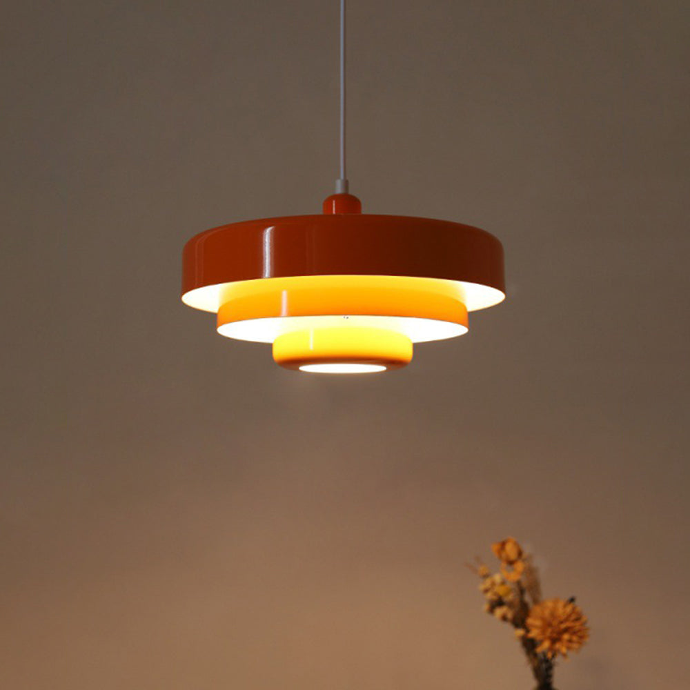 Morandi Modern LED Pendant Light OrangeMetal Living Room/Kitchen - Lumpaz