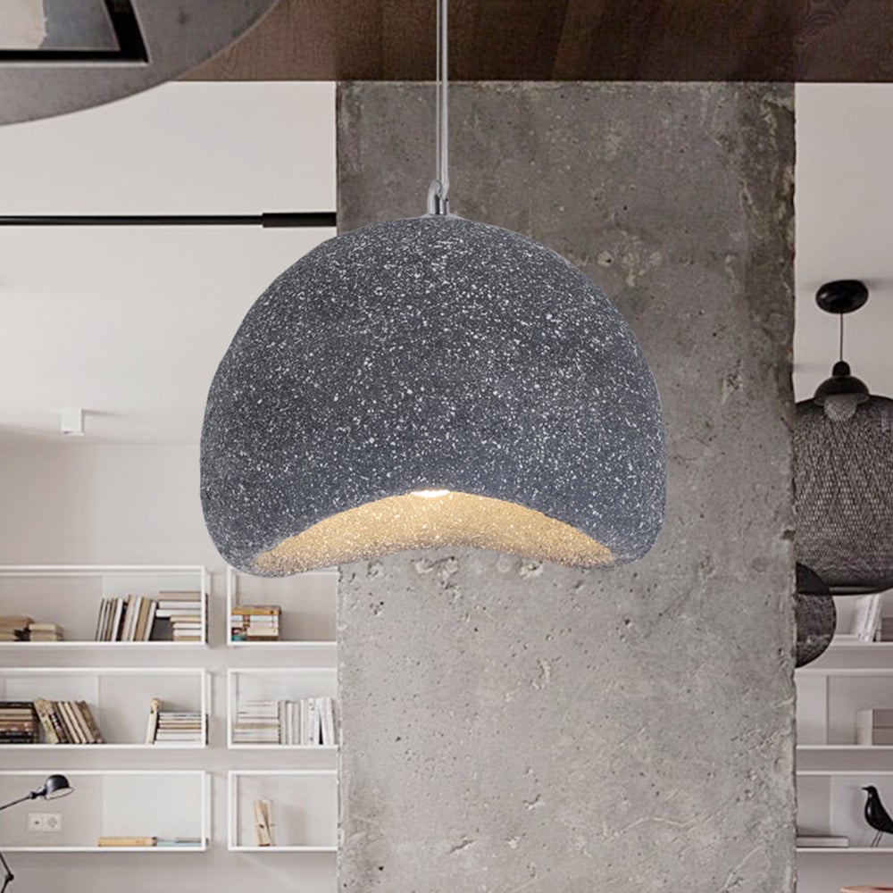 Byers Wabi Sabi Bread Shape Resin Pendant Light,  2 Color - Lumpaz