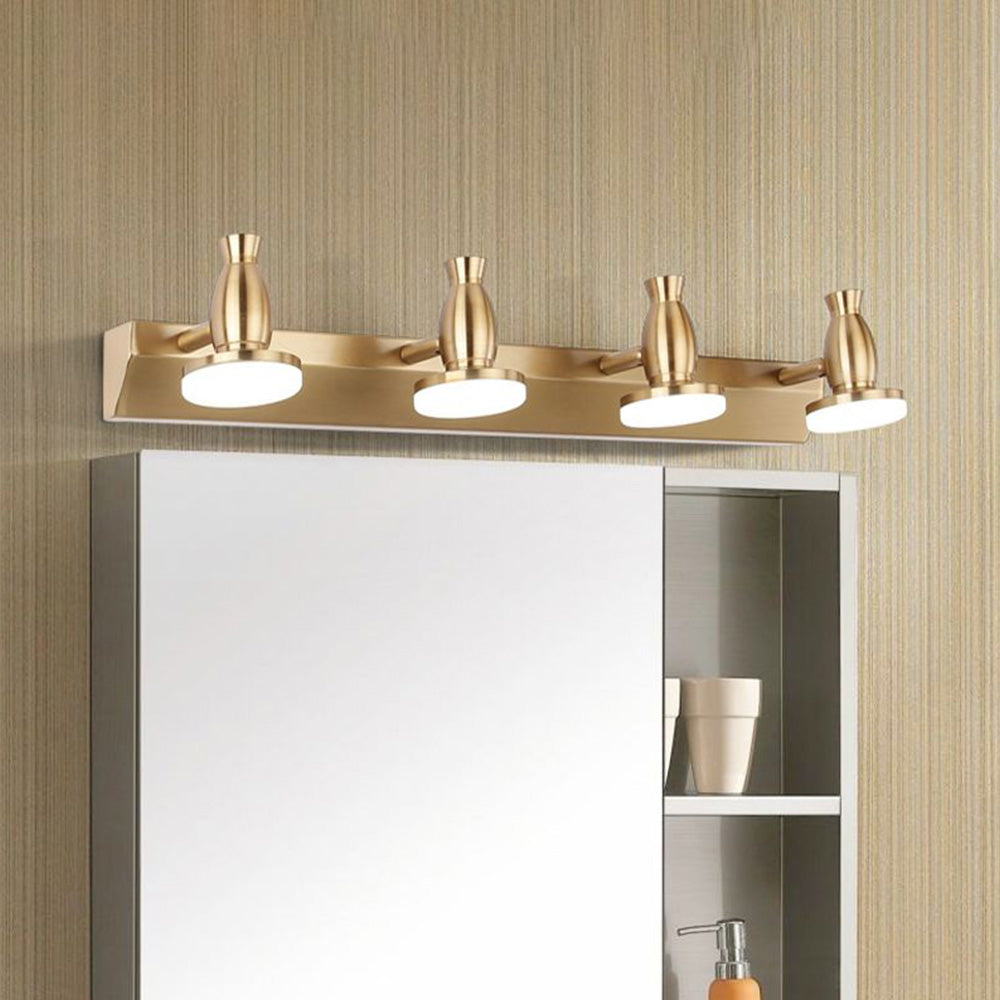 Leigh Luxury Multi Metal Mirror Front Wall Lamp, Brass - Lumpaz