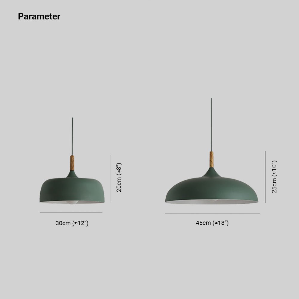 Leilani Modern Pendant Light Dome Macaron Metal Dining Room - Lumpaz