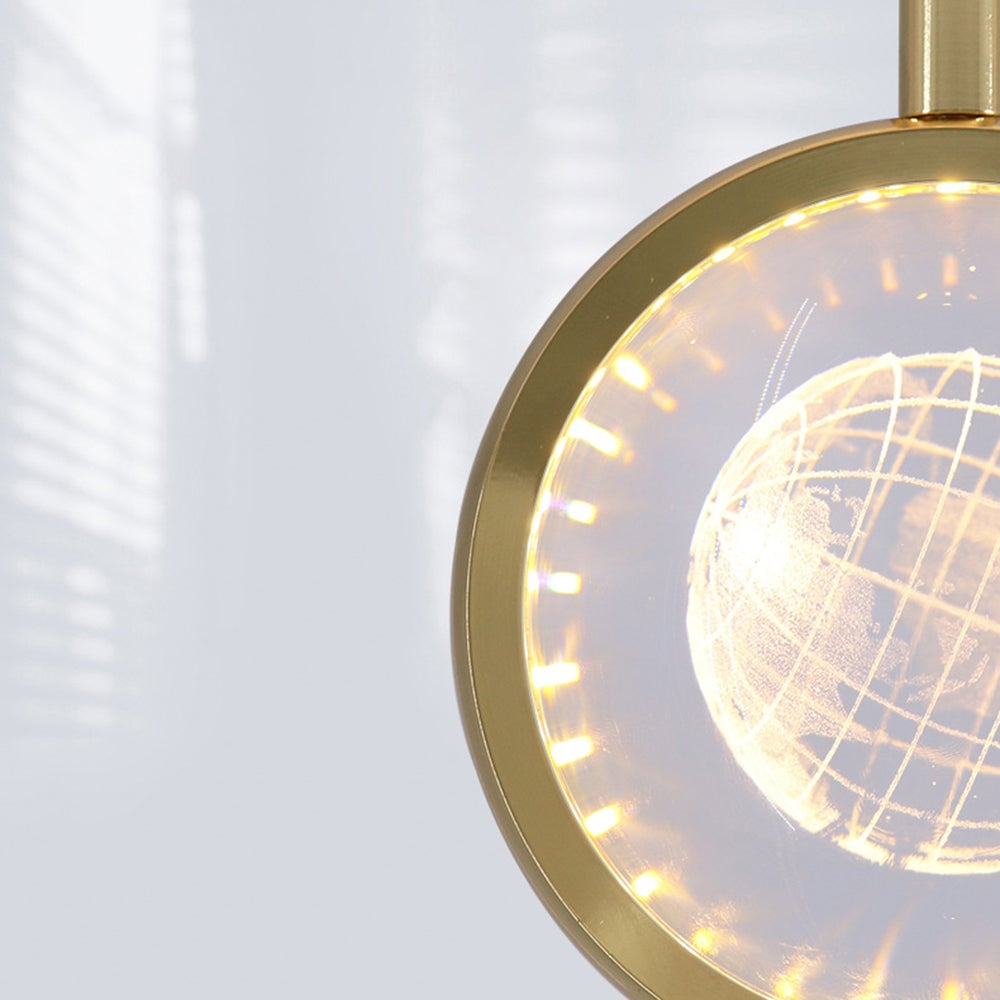 Kady Modern LED Pendant Light Crystal/Metal Living Room/Bedroom - Lumpaz