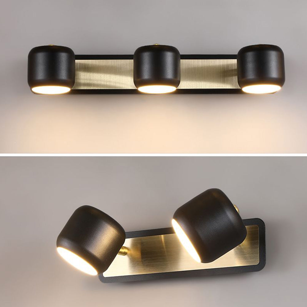 Cooley Modern Multi Mirror Metal Front Wall Lamp, Black/White - Lumpaz