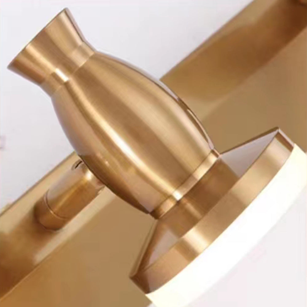 Leigh Luxury Multi Metal Mirror Front Wall Lamp, Brass - Lumpaz