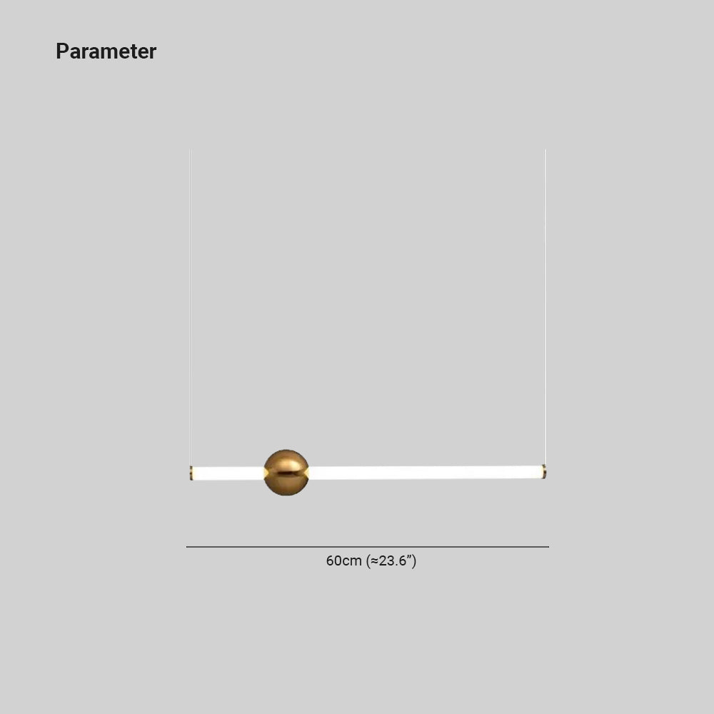 Edge Modern Linear Metal Pendant Light, White/Gold - Lumpaz