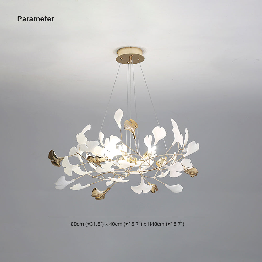 Olivia Modern Petal Shaped Metal Ceramic Chandelier Dining Room - Lumpaz