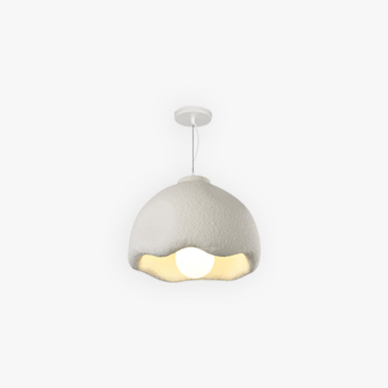 Byers Flower Shape Pendant Light, White, Living Room, Bedroom - Lumpaz
