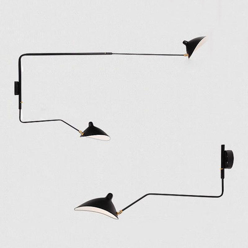 Schmitt Wall Lamp Industry, Metal, Black, Living Room - Lumpaz