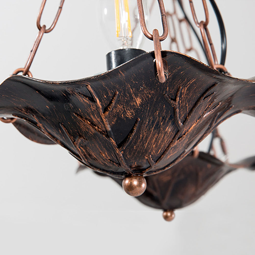 Austin Industrial Metal/Wood Pendant Light, Bronze - Lumpaz