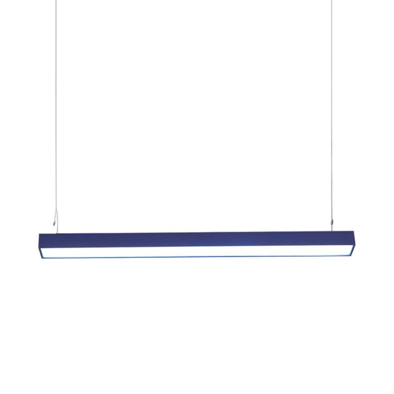 Edge Office Linear Minimalist Rectangular Pendant Light - Lumpaz