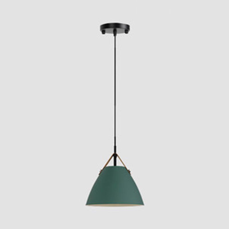 Morandi Modern Frisbee Shaped Metal Pendant Light, Black/White - Lumpaz