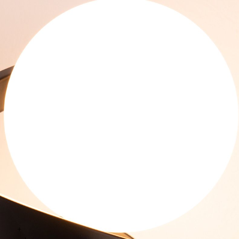 Nordic Globe Glass Vanity Wall Lamp, Gold/Black, Bedroom - Lumpaz