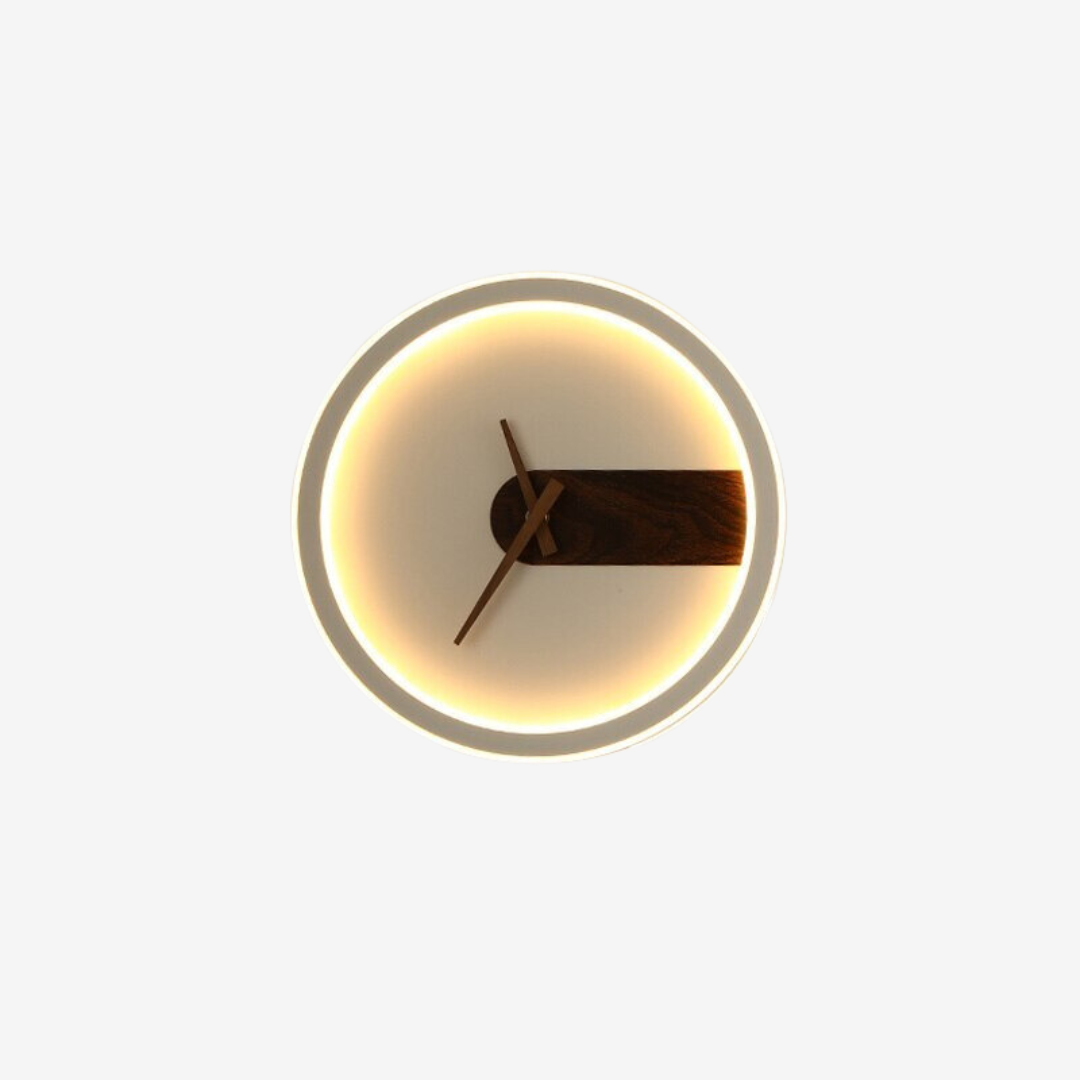Nielsen Modern Clock Design Wall Lamp, 3 Color - Lumpaz