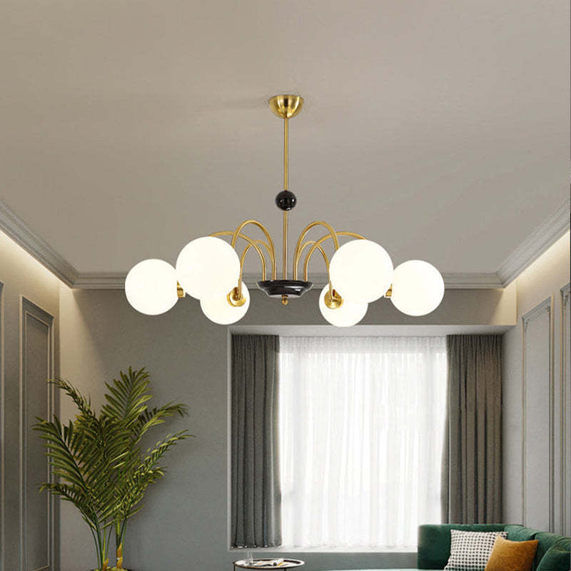 Modern Globe Glass Art Deco Chandelier, Living Room - Lumpaz