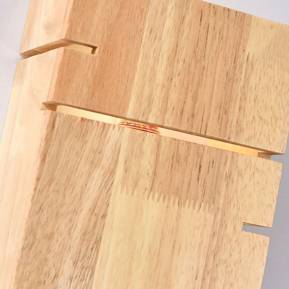 Ozawa Wall Lamp Rectangular Minimalist, Mounted Bedside, Wood, Bedroom - Lumpaz
