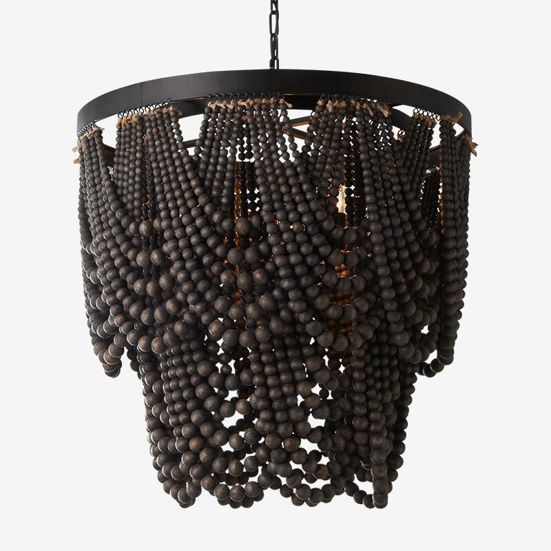 Alessio LED Pendant Lights Black/Rust/White Wood/Metal Living Room/Badroom - Lumpaz