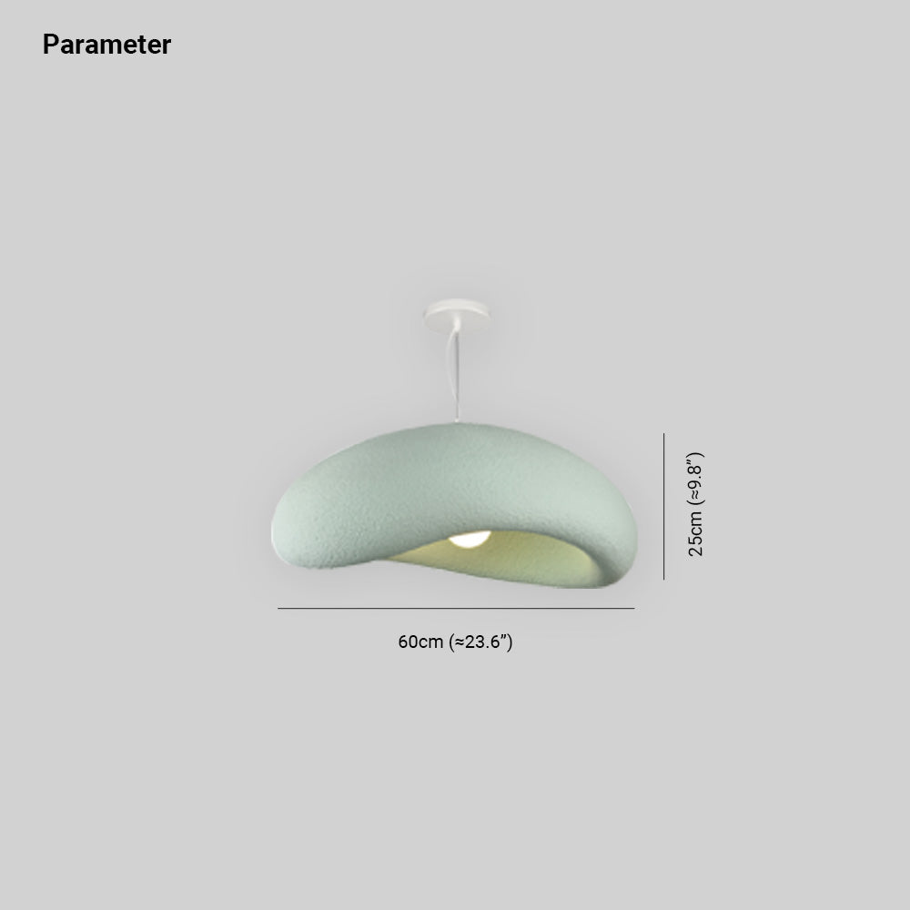 Byers Minimalist Cobblestone Shape Pendant Light, Blue/Gray - Lumpaz