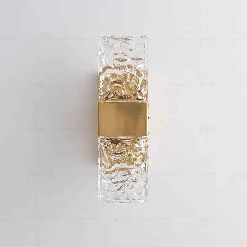Kajetan Modern Rectangular Metal Wall Lamp, Gold - Lumpaz