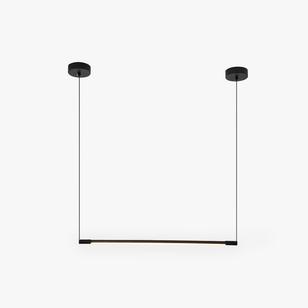 Edge Minimalist Linear Pendant Light Black Living Room - Lumpaz