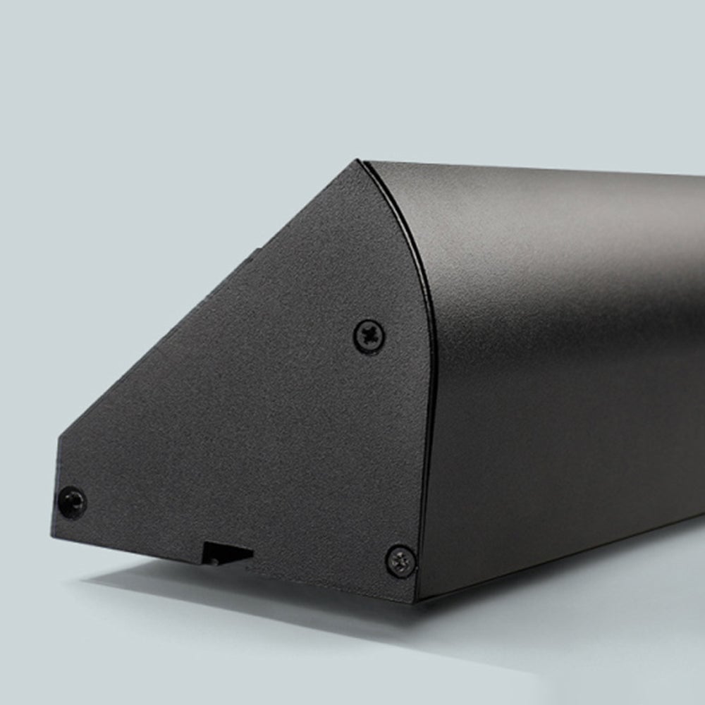 Edge Modern Tri-Rrism Metal/Acrylic Waterproof Outdoor Wall Lamp, Black - Lumpaz