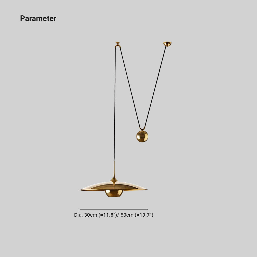 Cairns Minimalist Metal Pendant Light, Gold - Lumpaz