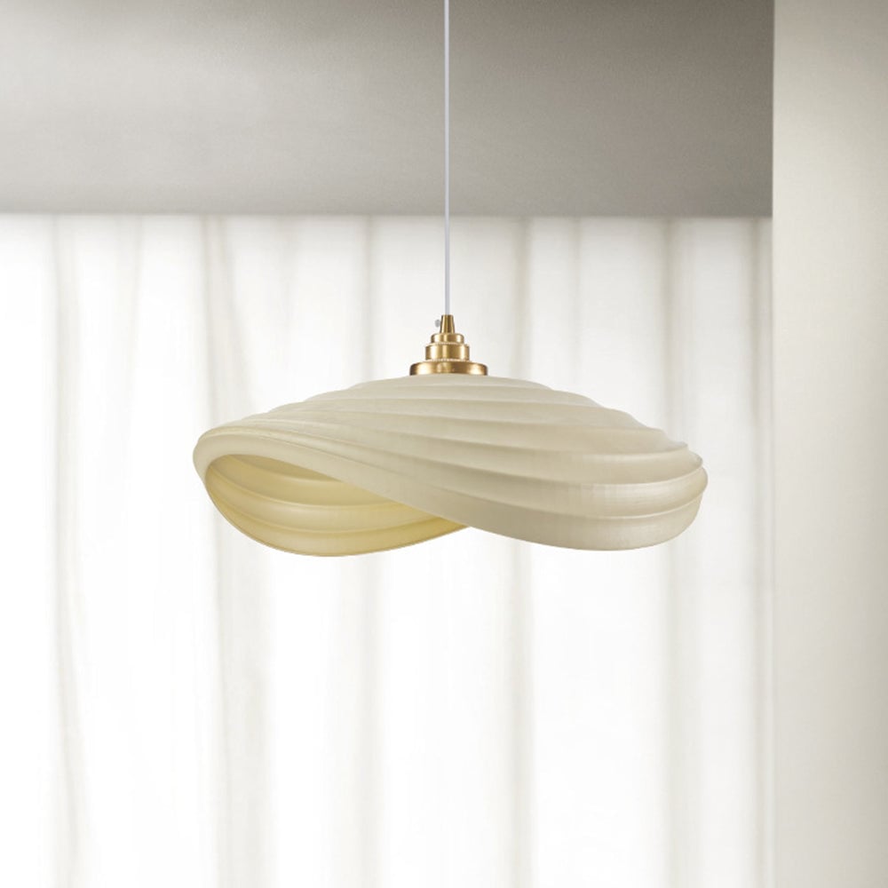 Renée Wabi-Sabi Minimalisme Ripple Pendant Light, Resin&Metal - Lumpaz