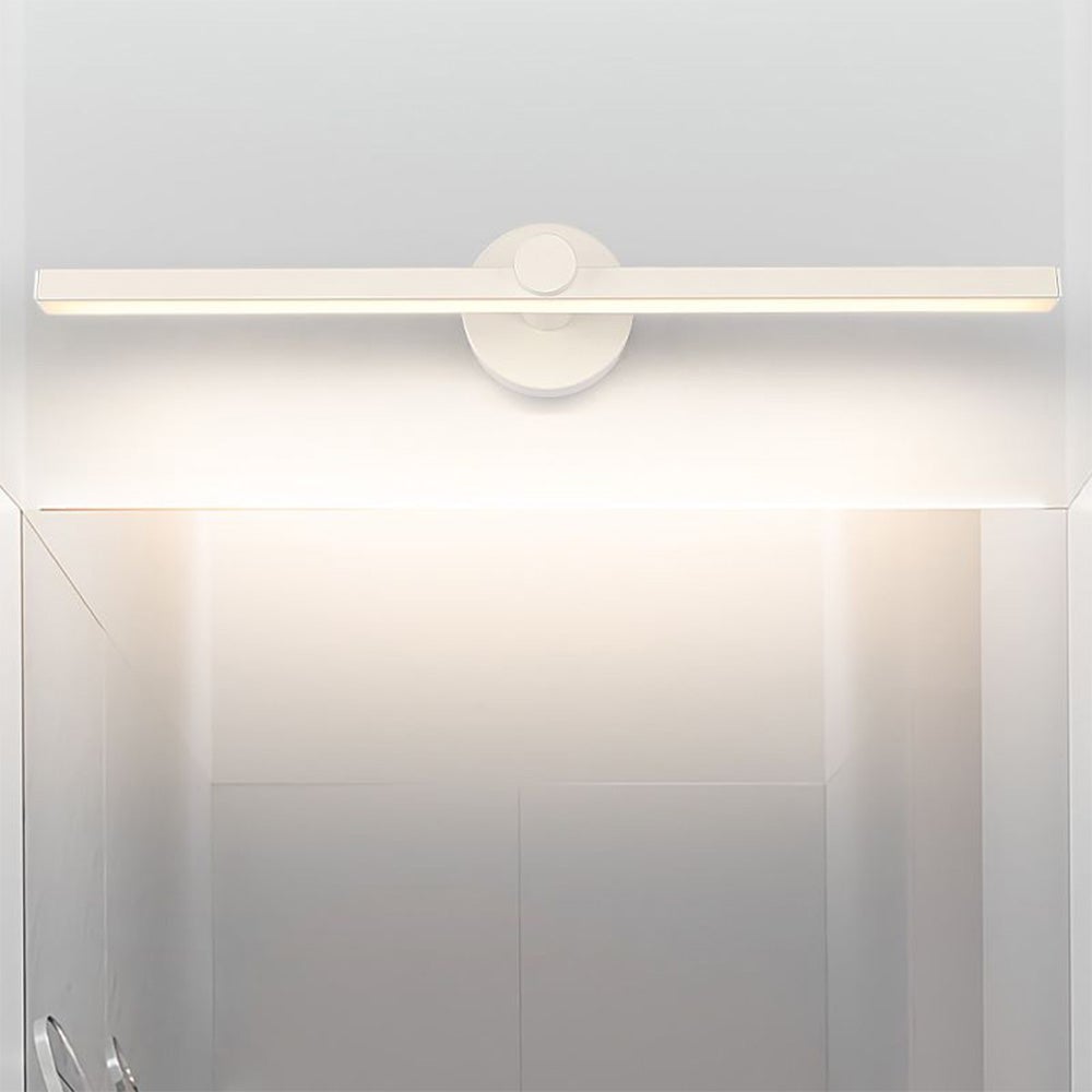 Leigh Minimalist Linear Acrylic Mirror Front Wall Lamp, White - Lumpaz