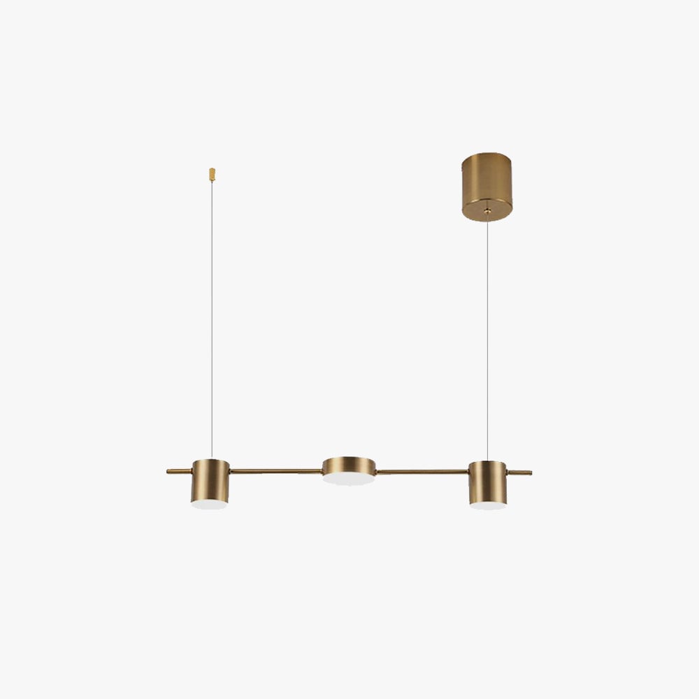 Leigh Metal Simple Linear Pendant Light, Black/Gold, 3/5Heads - Lumpaz