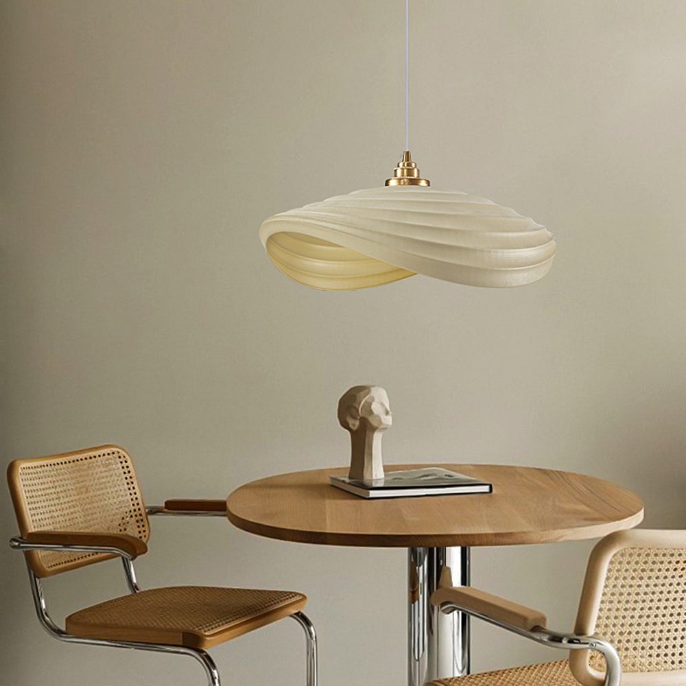 Renée Wabi-Sabi Minimalisme Ripple Pendant Light, Resin&Metal - Lumpaz