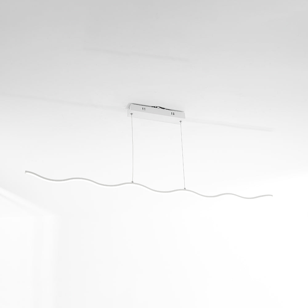 Wave Linear Pendant Light, Black/White - Lumpaz