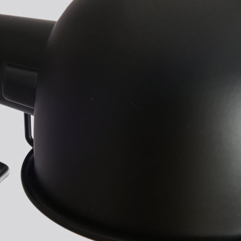 Brady Wall Lamp Dome Modern, Metal Arm Adjustable, Black/White, Bedroom - Lumpaz
