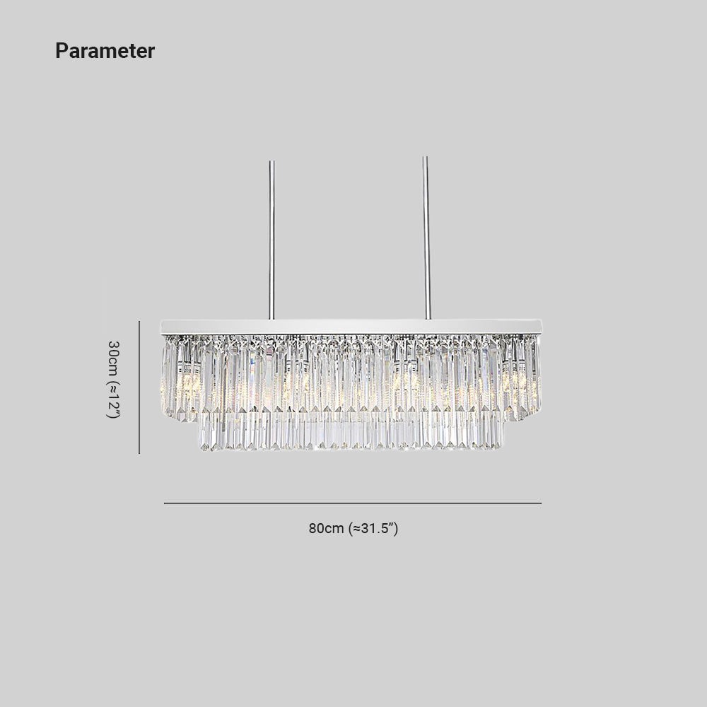 Marilyn Modern Art Deco LED Pendant Light, Crystal/Metal - Lumpaz