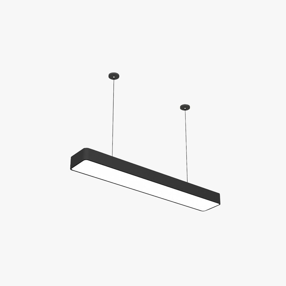 Edge Minimalist Rectangular LED Black Pendant Light Acrylic Office - Lumpaz