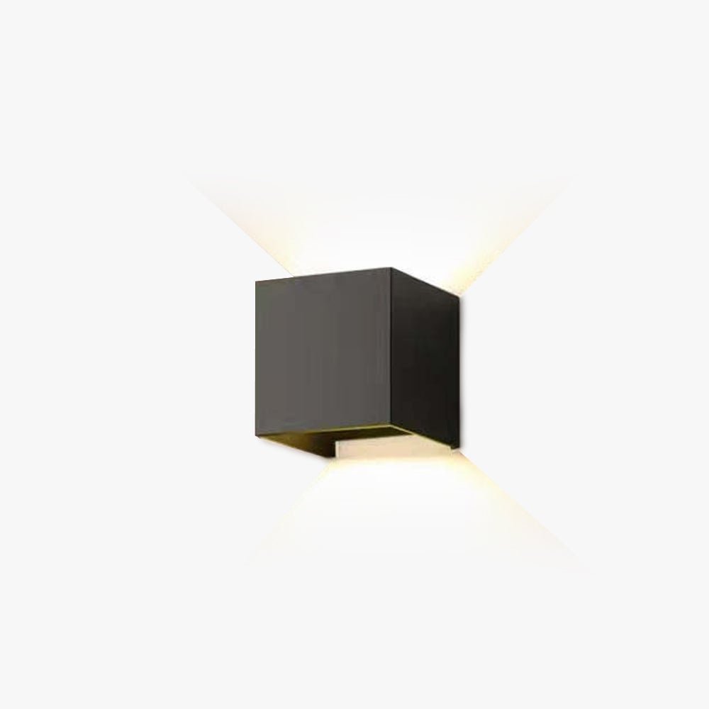 Orr Modern Adjustable Square Outdoor Wall Lamp LED, Black/White - Lumpaz