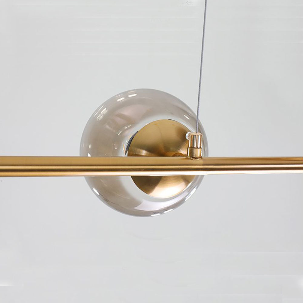 Valentina Modern Bubble Metal/Glass Pendant Light, Gold - Lumpaz