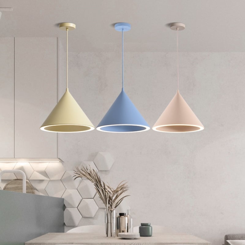 Morandi Funnel-Shape LED Pendant Light for Living Room - Lumpaz