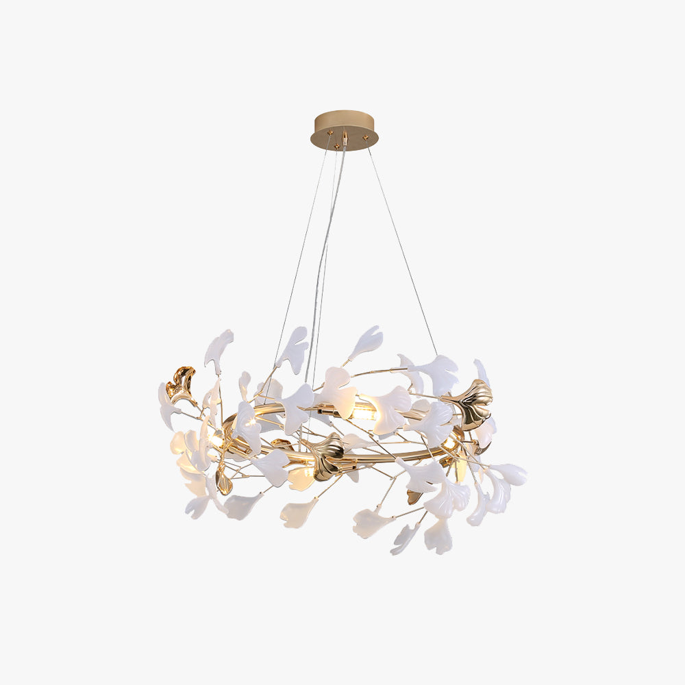 Olivia Modern Petal Shaped Metal Ceramic Chandelier Dining Room - Lumpaz