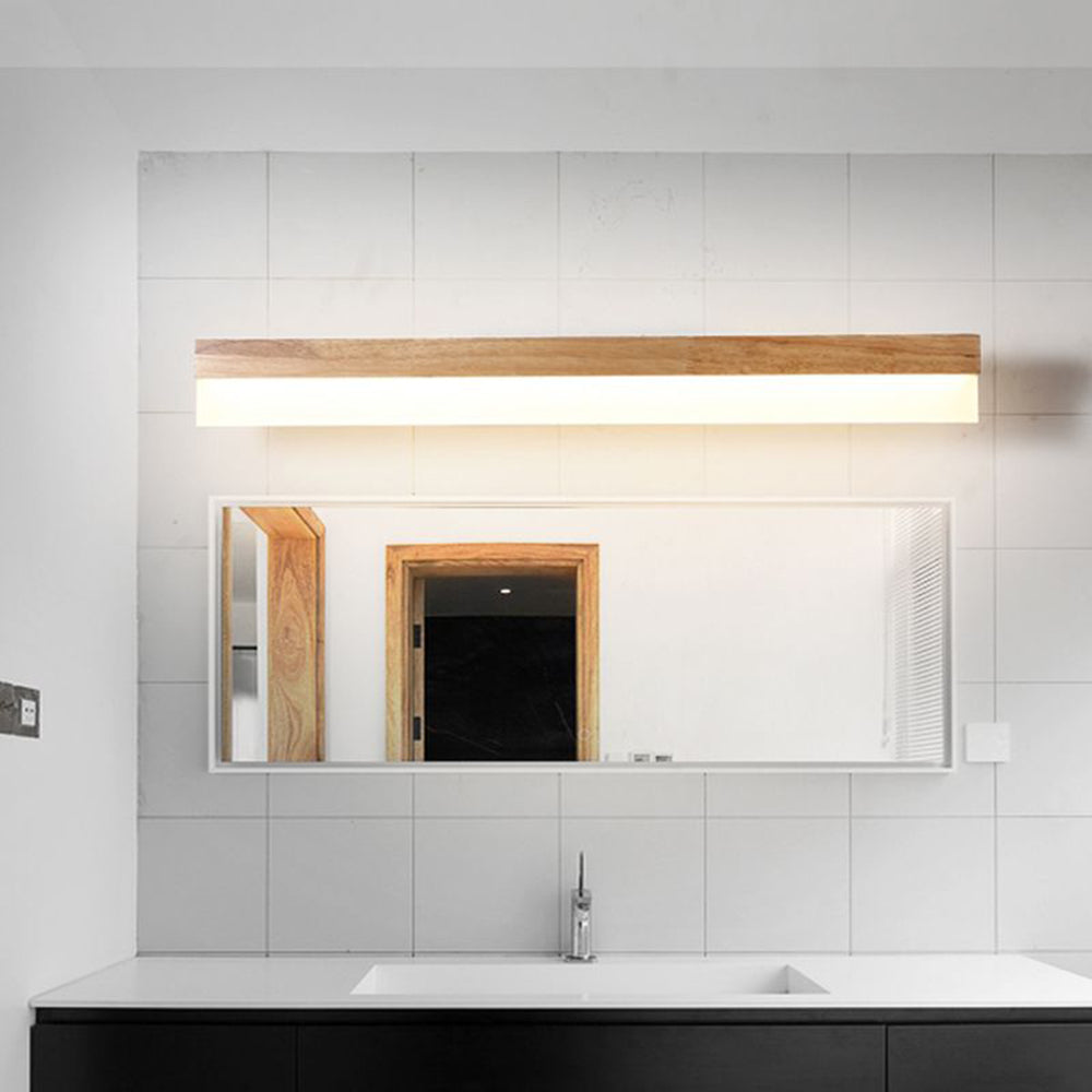 Ozawa Modern Rectangular/Arc Shape Wood/Metal Wall Lamp - Lumpaz