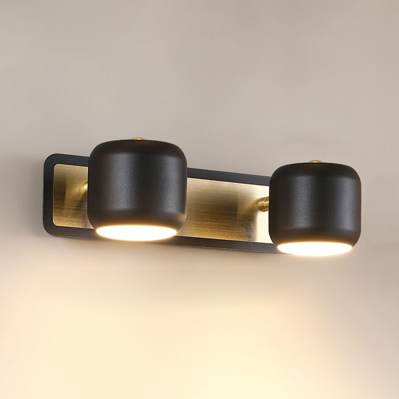 Cooley Modern Multi Mirror Metal Front Wall Lamp, Black/White - Lumpaz