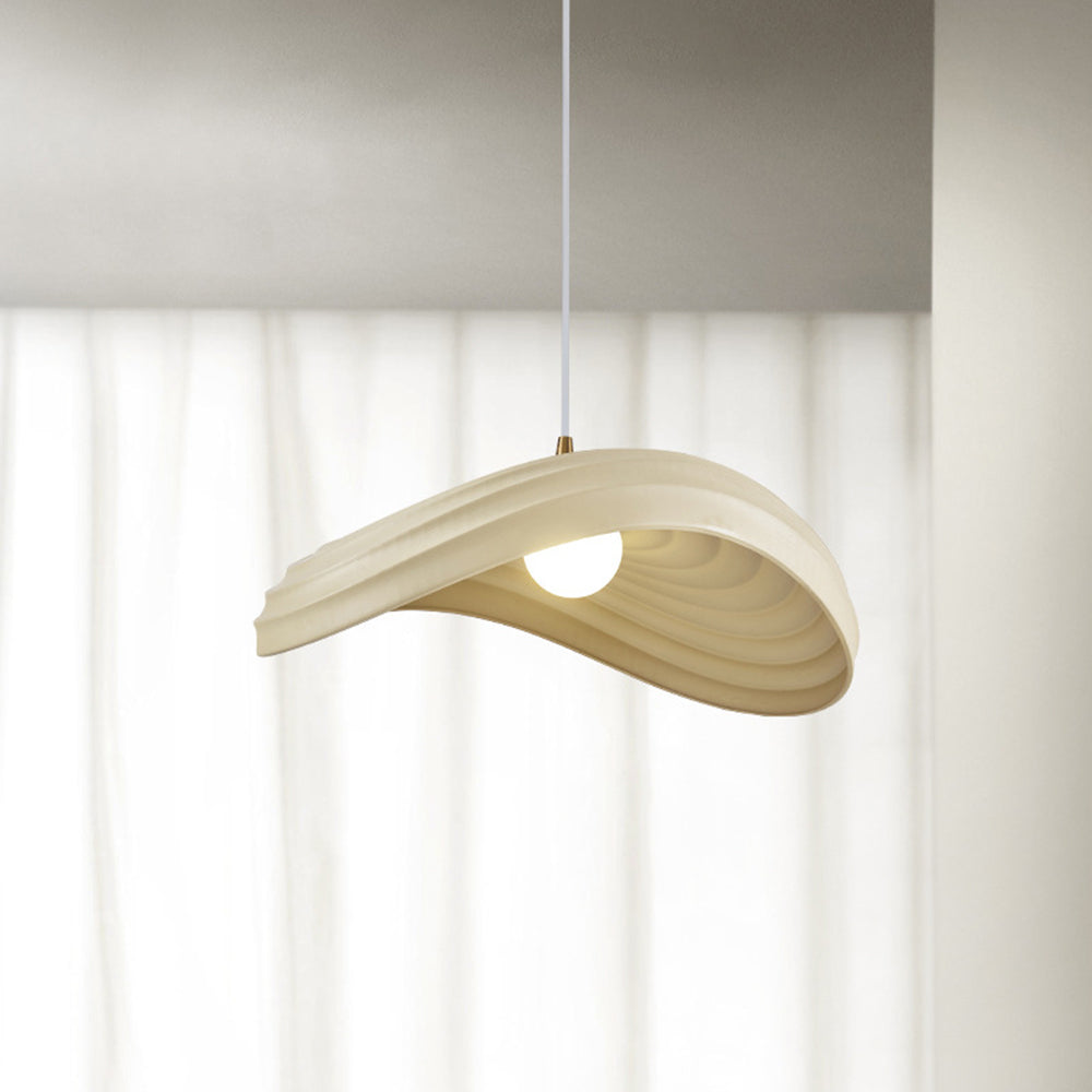 Renée Wabi-Sabi Minimalisme Ripple Pendant Light, Resin&Metal - Lumpaz