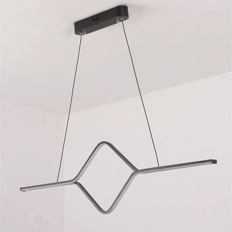Bouvet Modern Linear Square Pendant Light, , Gold/Black - Lumpaz