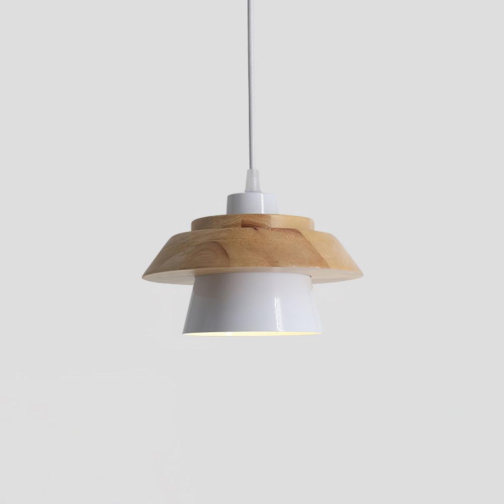 Zaid Modern Glass/Wood Pendant Light, Multi Color - Lumpaz
