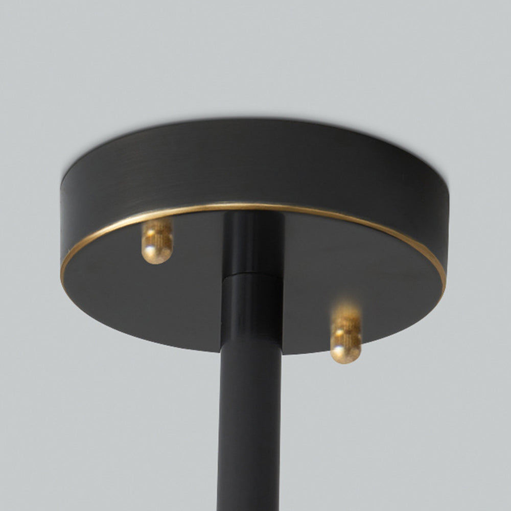 Evette Minimalist Multi Head Metal Pendant Light, Black/Gold - Lumpaz