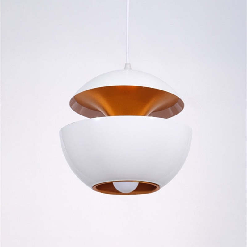 Nazifa Metal Modern Pendant Light, Black / White - Lumpaz