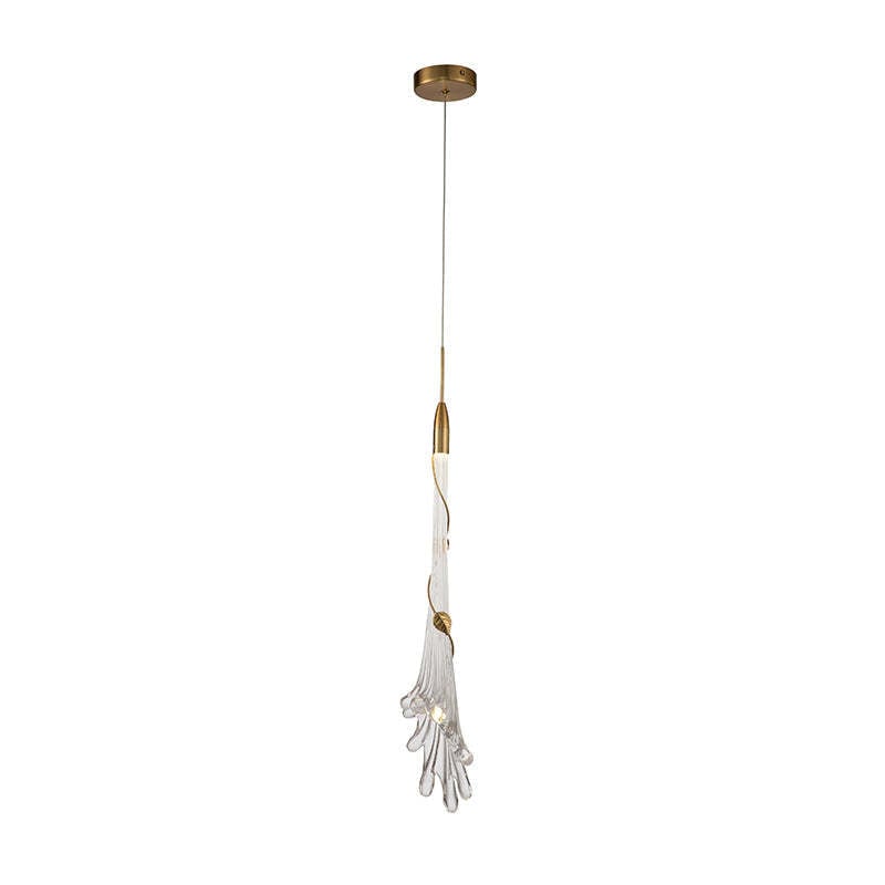 Sanna Elegant Flower Metal/Glass Pendant Light, Bedroom - Lumpaz