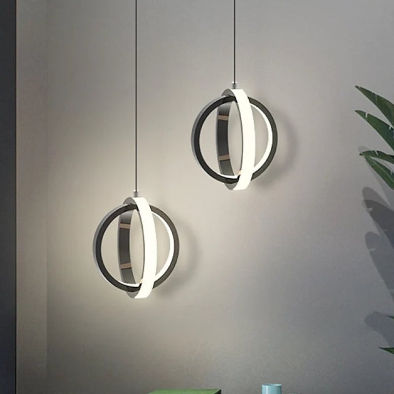 Lynch Pendant Light Spherical Modern, Metal, Black/Gold, Kitchen - Lumpaz