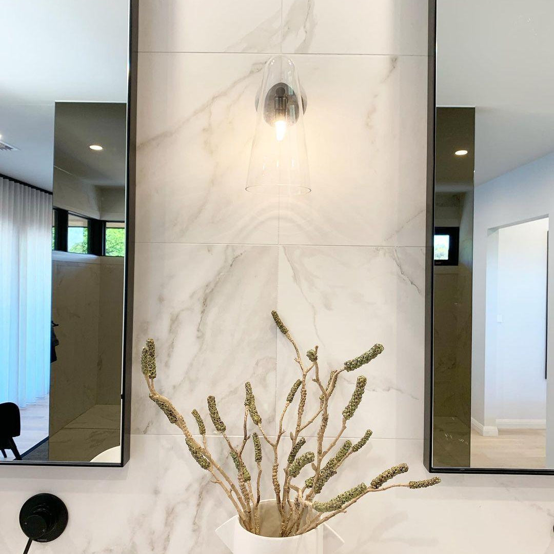 Blair Nordic Modern Wall Lamp, Glass/Metal, Living Room - Lumpaz