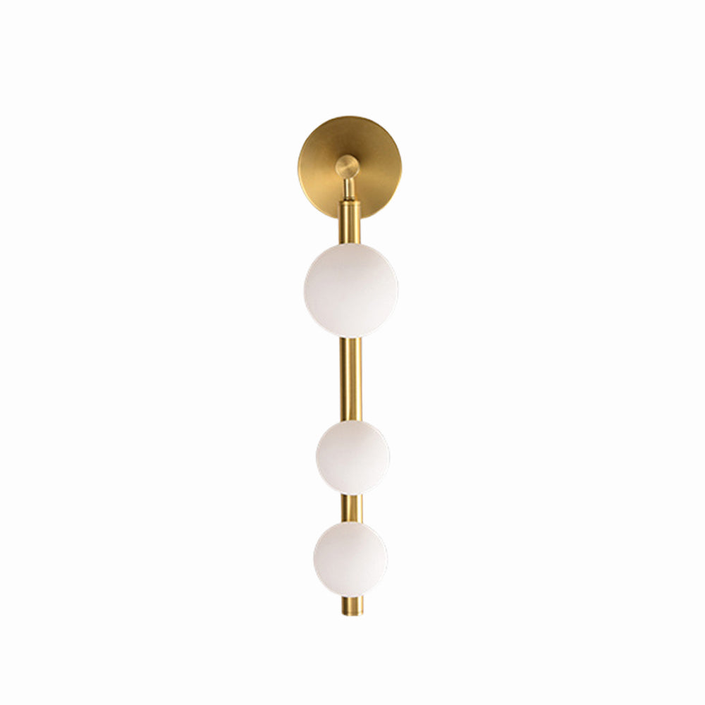 Valentina Modern Globe Metal/Glass Wall Lamp, Black/Gold - Lumpaz