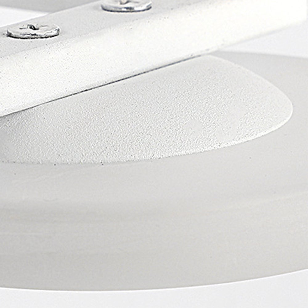 Leigh Modern Square Metal/Acrylic Wall Lamp, White, Bathroom - Lumpaz